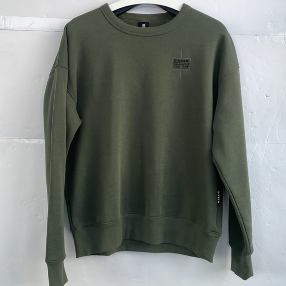 G-Star Men's Olive Green Logo Sweater Sweatshirt Small - Picture 13 of 15